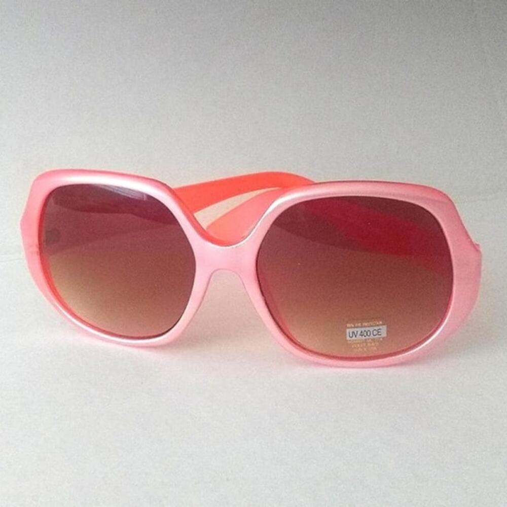Pink Oversized Women's Sunglasses - UV400 Protection